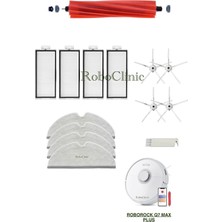 Roborock Q7 Max Plus Yedek Ana Fırça, Yan Fırça, Hepa Filtre, Mop - 14 Parça