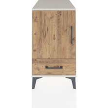 Kronos Komodin 2 Raflı Tek Çekmeceli Tek Kapaklı 44X59X80 Aytaşı-Çam