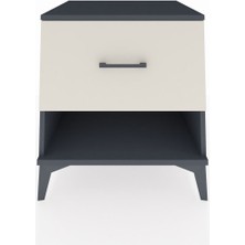 Kronos Komodin Tek Çekmeceli 60X59X64 Antrasit-Aytaşı