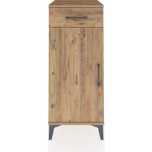 Hyperion Komodin Tek Raflı Tek Çekmeceli Tek Kapaklı 44X44X106 Çam-Çam