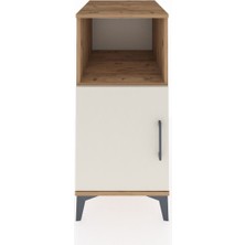Kronos Komodin 2 Raflı Tek Kapaklı 44X59X96 Çam-Aytaşı
