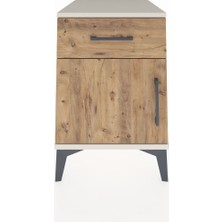 Kronos Komodin Tek Raflı Tek Çekmeceli Tek Kapaklı 44X59X64 Aytaşı-Çam
