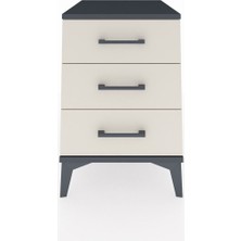 Kronos Komodin 3 Çekmeceli 44X59X64 Antrasit-Aytaşı