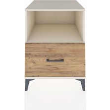 Kronos Komodin Tek Raflı Tek Çekmeceli 60X59X80 Aytaşı-Çam