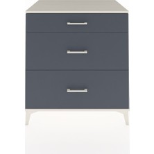 Kronos Şifonyer 3 Çekmeceli 88X59X96 Aytaşı-Antrasit