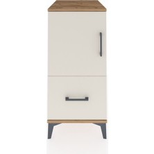 Kronos Komodin 2 Raflı Tek Çekmeceli Tek Kapaklı 44X59X96 Çam-Aytaşı