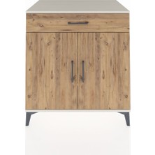 Kronos Şifonyer 2 Raflı Tek Çekmeceli 2 Kapaklı 88X59X96 Aytaşı-Çam