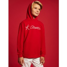 Lc Waikiki Yeni Sezon Kapüşonlu Atatürk Imza Baskılı Erkek Çocuk Sweatshirt