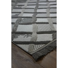 Aren Halı Airan Modern Antrasit Polyester Makine Halısı