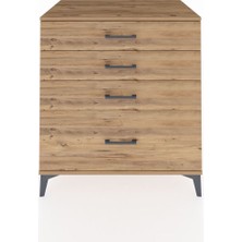 Kronos Şifonyer 4 Çekmeceli 88X59X96 Çam-Çam