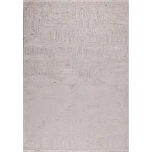 Aren Halı Bercial Modern Krem Polyester Kaydırmaz Tabanlı Makine Halısı