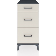 Kronos Komodin 3 Çekmeceli 44X59X96 Antrasit-Aytaşı