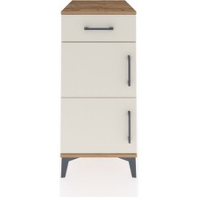 Kronos Komodin Tek Raflı Tek Çekmeceli 2 Kapaklı 44X59X96 Çam-Aytaşı