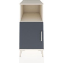 Kronos Komodin 2 Raflı Tek Kapaklı 44X59X96 Aytaşı-Antrasit