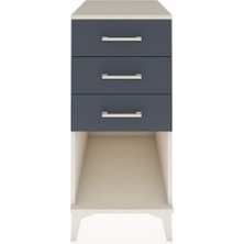 Kronos Komodin 3 Çekmeceli 44X59X96 Aytaşı-Antrasit