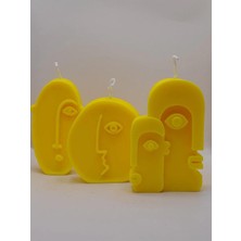 4 Lü Iskandinav Surat Insan Gotik Bohem Dekorarif Mum Seti