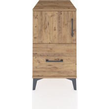 Kronos Komodin 2 Raflı Tek Çekmeceli Tek Kapaklı 44X59X80 Çam-Çam