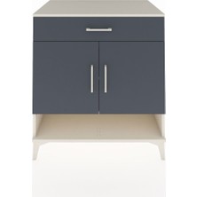 Kronos Şifonyer 2 Raflı Tek Çekmeceli 2 Kapaklı 88X59X96 Aytaşı-Antrasit
