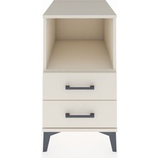 Kronos Komodin Tek Raflı 2 Çekmeceli 44X59X80 Aytaşı-Aytaşı