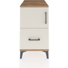Kronos Komodin 2 Raflı Tek Çekmeceli Tek Kapaklı 44X59X80 Çam-Aytaşı