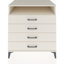 Kronos Şifonyer Tek Raflı 4 Çekmeceli 88X59X96 Aytaşı-Aytaşı