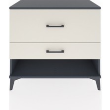 Hyperion Şifonyer 2 Çekmeceli 88X44X80 Antrasit-Aytaşı