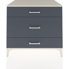 Kronos Şifonyer 3 Çekmeceli 88X59X80 Aytaşı-Antrasit