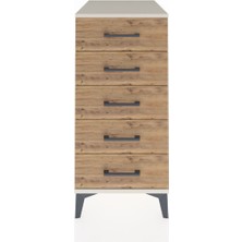 Kronos Komodin 5 Çekmeceli 44X59X96 Aytaşı-Çam
