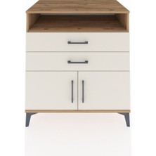 Kronos Şifonyer 2 Raflı 2 Çekmeceli 2 Kapaklı 88X59X96 Çam-Aytaşı