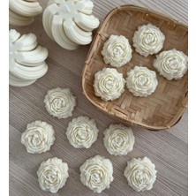 5 Adet Dekoratif Şakayık Çiçeği Vanilya Kokulu Mum-Çiçek Mum-Kokulu Mum