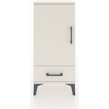 Arges Komodin 3 Raflı Tek Çekmeceli Tek Kapaklı 44X30X96 Aytaşı-Aytaşı