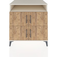 Kronos Şifonyer 4 Raflı 4 Kapaklı 88X59X96 Aytaşı-Çam