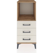 Hyperion Komodin Tek Raflı 3 Çekmeceli 44X44X106 Çam-Aytaşı