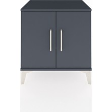 Hyperion Komodin 2 Raflı 2 Kapaklı 60X44X64 Antrasit-Antrasit
