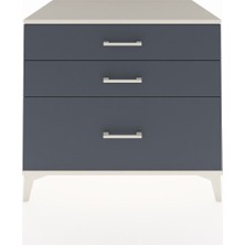 Kronos Şifonyer 3 Çekmeceli 88X59X80 Aytaşı-Antrasit