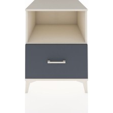 Kronos Komodin Tek Raflı Tek Çekmeceli 60X59X80 Aytaşı-Antrasit