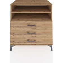 Kronos Şifonyer 2 Raflı 3 Çekmeceli 88X59X96 Çam-Çam