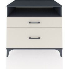 Kronos Şifonyer Tek Raflı 2 Çekmeceli 88X59X80 Antrasit-Aytaşı