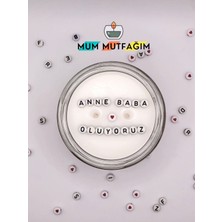 Anne Baba Oluyoruz Yazılı Mum, Yanarken Içinden Yazı Çıkan Mum, Gizli Mesajlı Mum, Kokulu Mum