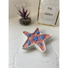 Deniz Yıldızı Dekoratif Tabaklı Kokulu ve Işıltılı Konsept Mum