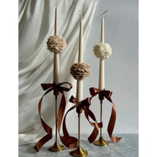 3’lü Şamdan Şakayık Mum Kokulu