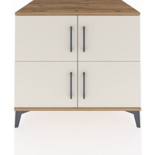 Kronos Şifonyer 3 Raflı 4 Kapaklı 88X59X80 Çam-Aytaşı
