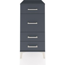 Kronos Komodin 4 Çekmeceli 44X59X96 Antrasit-Antrasit