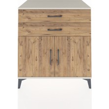 Kronos Şifonyer Tek Raflı 2 Çekmeceli 2 Kapaklı 88X59X96 Aytaşı-Çam
