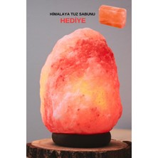 Doğal Kaya Tuzu Lambası 2-3 Kg, Kablo ve Ampul Ile, Sıcak Turuncu Işık