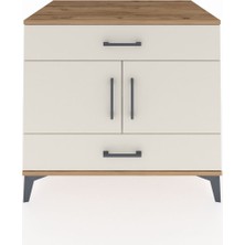 Kronos Şifonyer 2 Raflı 2 Çekmeceli 2 Kapaklı 88X59X80 Çam-Aytaşı