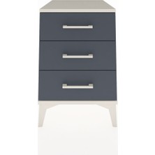 Kronos Komodin 3 Çekmeceli 44X59X64 Aytaşı-Antrasit