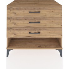 Kronos Şifonyer 3 Çekmeceli 88X59X80 Çam-Çam