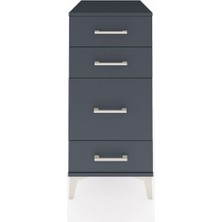 Kronos Komodin 4 Çekmeceli 44X59X96 Antrasit-Antrasit