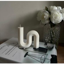 S Şekilli Dalga Model Dekoratif Mum 1 Adet (Renk Seçimi Yapın)